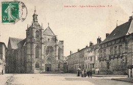 FRANCE - Bar Le Duc - Vue Sur L'église St Etienne Et Musée - E C - Animé - Carte Postale Ancienne - Bar Le Duc