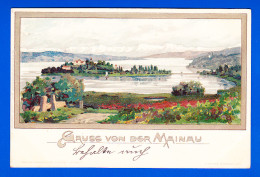 E-Allemagne-491P112  Gruss Von Der MAINAU, Cpa Colorisée Précurseur  BE - Konstanz