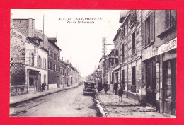 F-78-Sartrouville-08A116  La Rue De Stg Germain, Vieille Voiture, Cpa BE - Sartrouville