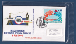France - FDC - Premier Jour - Inauguration Du Tunnel Sous La Manche - 1994 - 1990-1999