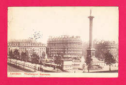 E-Royaume Uni-130P LONDON Trafalgar Square, Cpa 1909 - Trafalgar Square