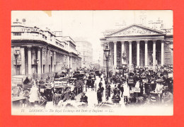 E-Royaume Uni-148P LONDON The Royal Exchange And Bank Of England, Animation, Attelages, Pubs, Cpa - Andere & Zonder Classificatie