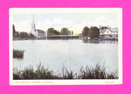 E-Royaume Uni-170P GT MARLOW Bridge And Church, Cpa Colorisée - Buckinghamshire