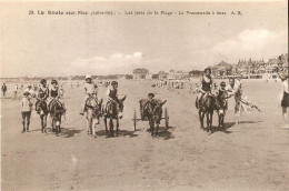 "Donkeys. La Baule Sur Mer. La Promenade A Ane" Old Vintage French Photo Postcard - Anes