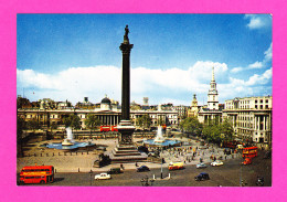 E-Royaume Uni-187PH5 Trafalgar Square And Nelson's Column, Autobus, Vieilles Voitures, BE - Trafalgar Square