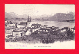 E-Suisse-323P LUZERN Und Die Alpen, Vue Générale Sur La Ville, Cpa 1905 BE - Autres & Non Classés