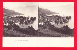 E-Suisse-479PH31  Carte Stéréoscopique, Le Lac De THOUNE, Oberhofen, Cpa BE - Autres & Non Classés