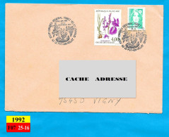 Enveloppe Avec Oblitération XXX° Congrès Régional Forez Velay Vivarais Du 11 Oct 1992 - 1961-....