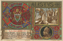 Art Card Litho Armanino Pope Callixte III Born In Xativa Valencia Alphonse Borgia Patriarche Aquileia - Otros & Sin Clasificación