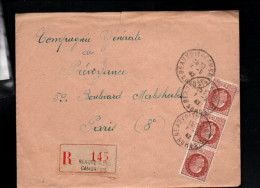 PETAIN SUR LETTRE RECOMMANDEE DE BEAUVOISIN EN CAMBRESIS NORD 1942 - 1921-1960: Moderne