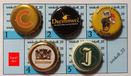 5 Capsules De Bière   Lot N° 32-1 - Bier