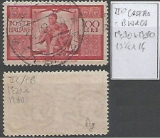 Democratica 100 Lire II° Lastra Carta BIANCA - D. 13,30X13,90 (13e1/4x14 ) - Usato R2CSx - 1946-60: Oblitérés