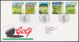 GB Great Britain 1994 FDC Golf, Sport, Sports, Pictorial Postmark, First Day Cover - Brieven En Documenten