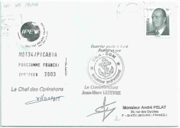 YT 3428 - Roi Juan Carlos - Posté à Bord Du MD - Escale à Las Palmas - 29/07/2003 - Briefe U. Dokumente