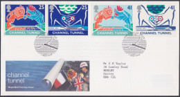 GB Great Britain 1994 FDC Channel Tunnel, Train, Railway, Pictorial Postmark, First Day Cover - Briefe U. Dokumente