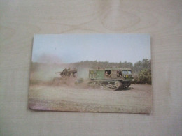 Carte Postale Ancienne CANON DE 155MM TRACTE - Equipment
