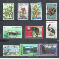 TEN AT A TIME - MALAWI - LOT OF 10 DIFFERENT  12 -  POSTALLY USED OBLITERE GESTEMPELT USADO - Malawi (1964-...)