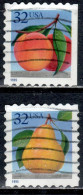 US+ 1995 Mi 2604 BA 2605 D Früchte - Used Stamps