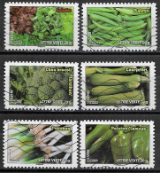 - France 2012  Oblitéré Autoadhésif  N°  740 - 741 - 743 - 744  - 746 - 747   -   Les Légumes - Used Stamps