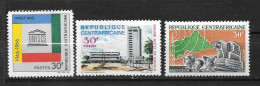 1966/1967 - N° 78+82+88**MNH - UNESCO - Hôtel Safari - Radiovision - Centraal-Afrikaanse Republiek