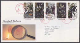 GB Great Britain 1993 FDC Sherlock Holmes, Literature, Story, Novel, Art, English, Pictorial Postmark, First Day Cover - Covers & Documents