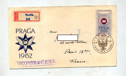 Lettre Recommandée Vsetin Cachet Prague Expo Praga - Storia Postale