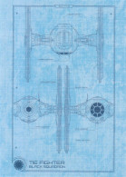 2015 Topps STAR WARS Journey To The Force Awakens "Blueprints" BP-5 TIE Fighter (Black Squadron) - Star Wars