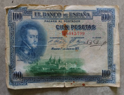 100 Pesetas 1925 - 100 Pesetas