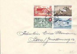 Schweiz Suisse 1946: Orts-Brief Mit  Zu WII 30-33 Mi 471-474 Yv 428-431 Mit Passendem ⊙ BERN 1.VIII.46 (Zu CHF 65.00) - Brieven En Documenten