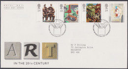 GB Great Britain 1993 FDC Art In 20th Century, Painting, Sculpture, Arts, Pictorial Postmark, First Day Cover - Lettres & Documents