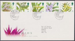 GB Great Britain 1993 FDC Orchids, Orchid, Flower, Flowers, Pictorial Postmark, First Day Cover - Storia Postale