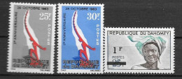 1965 - N° 229 à 230 + 231*MH - 2 Ans Du 28 Octobre - Benin - Dahomey (1960-...)