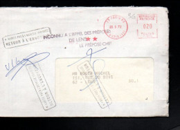 GRIFFE INCONNU A L'APPEL DES PREPOSES DE LENS   LE PREPOSECJHEF 1972 - Handstempel