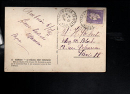 DULAC SUR CARTE DE ATHEES SUR CHER INDRE ET LOIRE 1945 - Manual Postmarks