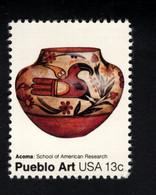 206183029 1977 SCOTT 1709 (XX) POSTFRIS MINT NEVER HINGED  - AMERICAN FOLK ART SERIES - PUEBLO POTTERY - Nuevos