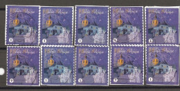 Belgique 2012 -  Noël - Série Complète De 10 Timbres° De Carnet - CB 133 - Sur Fragments - 4 Différents - Ohne Zuordnung