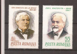 Romania - 1968 - 100 ANI DE LA NASTEREA LUI EMIL RACOVITA SI IONESCU BRAD, Serie Nestampilata - Nuovi