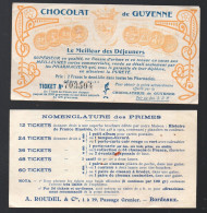 Ticket à Prime  CHOCOLAT DE GUYENNE   .. (PPP47250) - Publicités