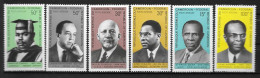 PA - 1969 - N° 138 à 143**MNH - Ecrivains Noirs Et Pro-noirs - Camerún (1960-...)