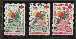 1961 - N°314 à 316**MNH - Surtaxe Au Profit De La Croix  - Kamerun (1960-...)