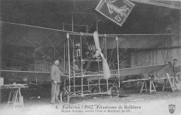 AMBERIEU (Ain) - Aérodrome De Bellièvre - Avion Biplan Sclaves - Voyagé 1911 (2 Scans) - Unclassified