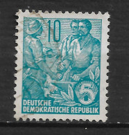 ALLEMAGNE   REPUBLIQUE DÉMOCRATIQUE  N°   190   " PLAN QUINQUENNAL  " - Used Stamps