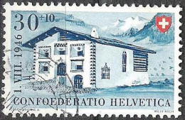 Schweiz Suisse Pro Patria 1946: Engadiner-Haus Zu WII 33 Mi 474 Yv 431 Mit Stempel ..EREA ?.VIII.46 (Zu CHF 23.00) - Used Stamps