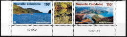 Nouvelle Calédonie 2011 - Yvert Et Tellier Nr. 1124/1125 Bande Avec Vignette Centrale - Michel Nr. 1554/1555 Str. ** - Unused Stamps