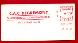 Epreuve  "SPECIMEN" Machine SECAP Type N - CHAUDRONNERIE ET ATELIERS DE CONSTRUCTION - Affrancature Meccaniche Rosse (EMA)