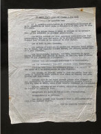 Tract Presse Clandestine Résistance Belge WWII WW2 Invite Pour Le 11 Novembre 1940 (Le 11 Novembre Anniversaire...) - Documenten