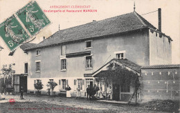 L'ABERGEMENT-CLEMENCIAT (Ain) - Boulangerie Et Restaurant Marguin - Voyagé 1912 (2 Scans) - Unclassified