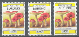 Burundi 2007 COB 1152/54 Paddestoelen-Champignons  MNH - Nuevos