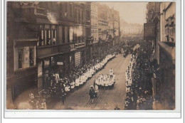 LE QUESNOY : Carte Photo Des Funérailles Du Lieutenant Machand Tué Au Maroc En 1911  - Très Bon état - Le Quesnoy