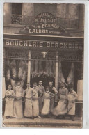 BERCK : Carte Photo De La Boucherie Berckoise (AUGRIS)  - Très Bon état - Berck